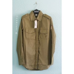 Roxy | NWT Embroidered Collar Button-Down Shirt